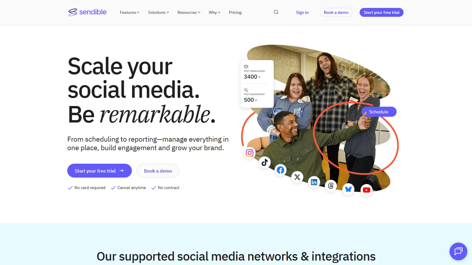 Sendible white-label dashboard with custom branding