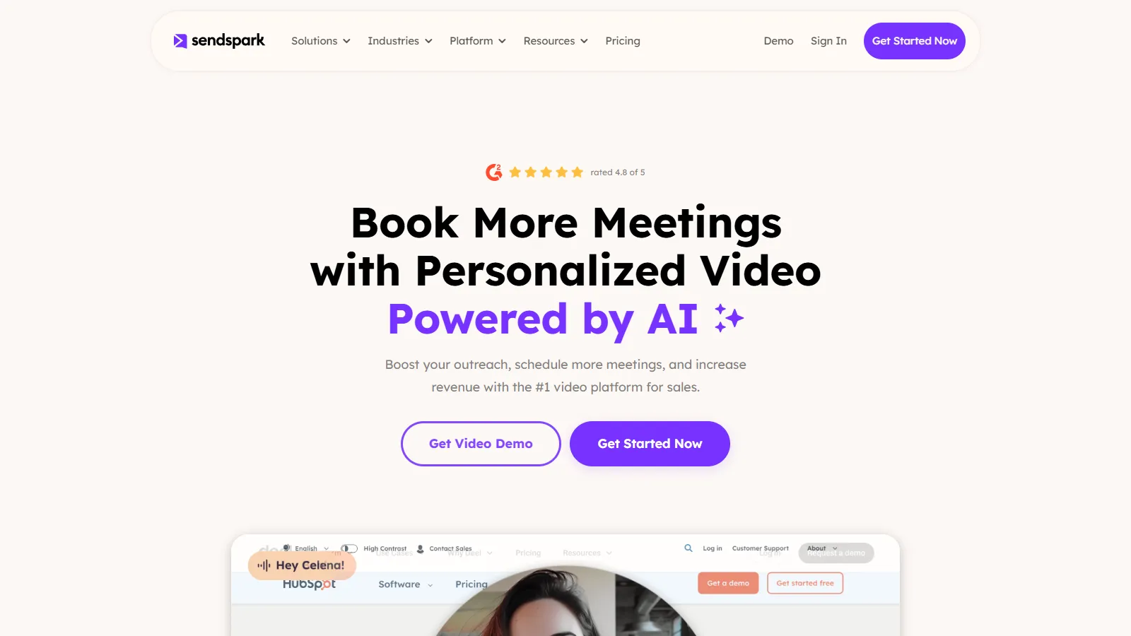 Sendspark video landing pages