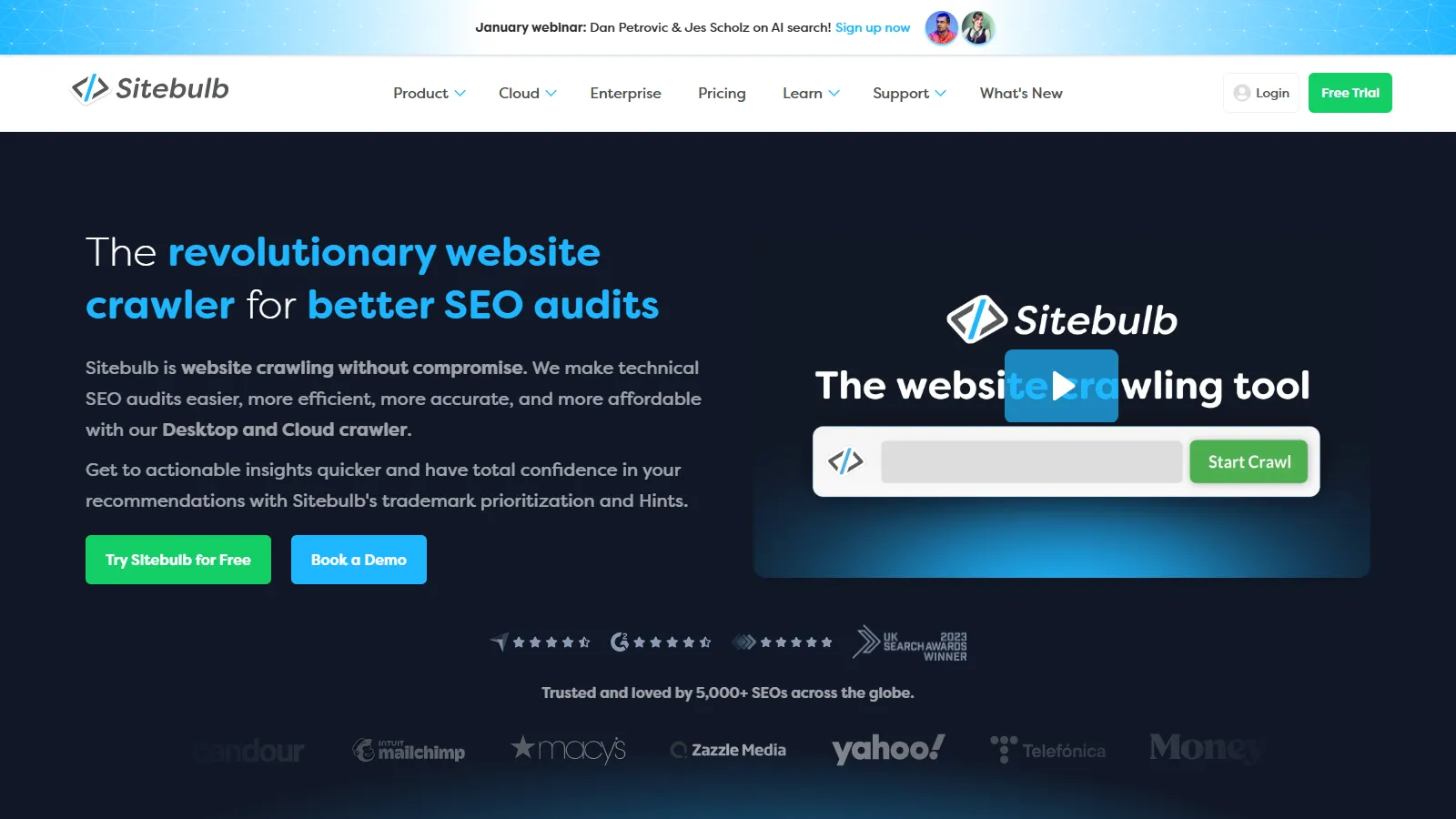 Sitebulb visual site map showing e-commerce category structure and linking