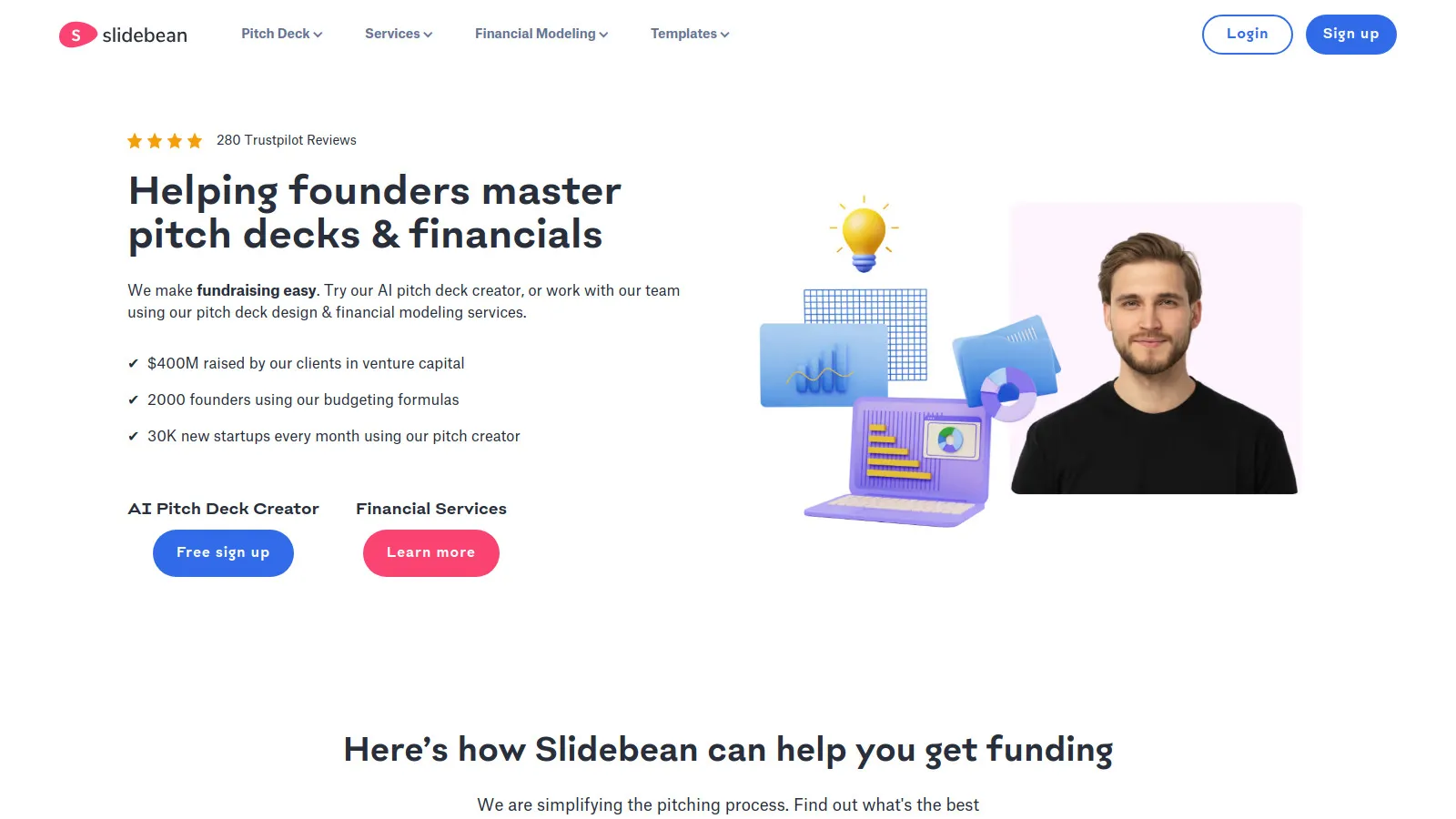 Slidebean startup pitch deck templates