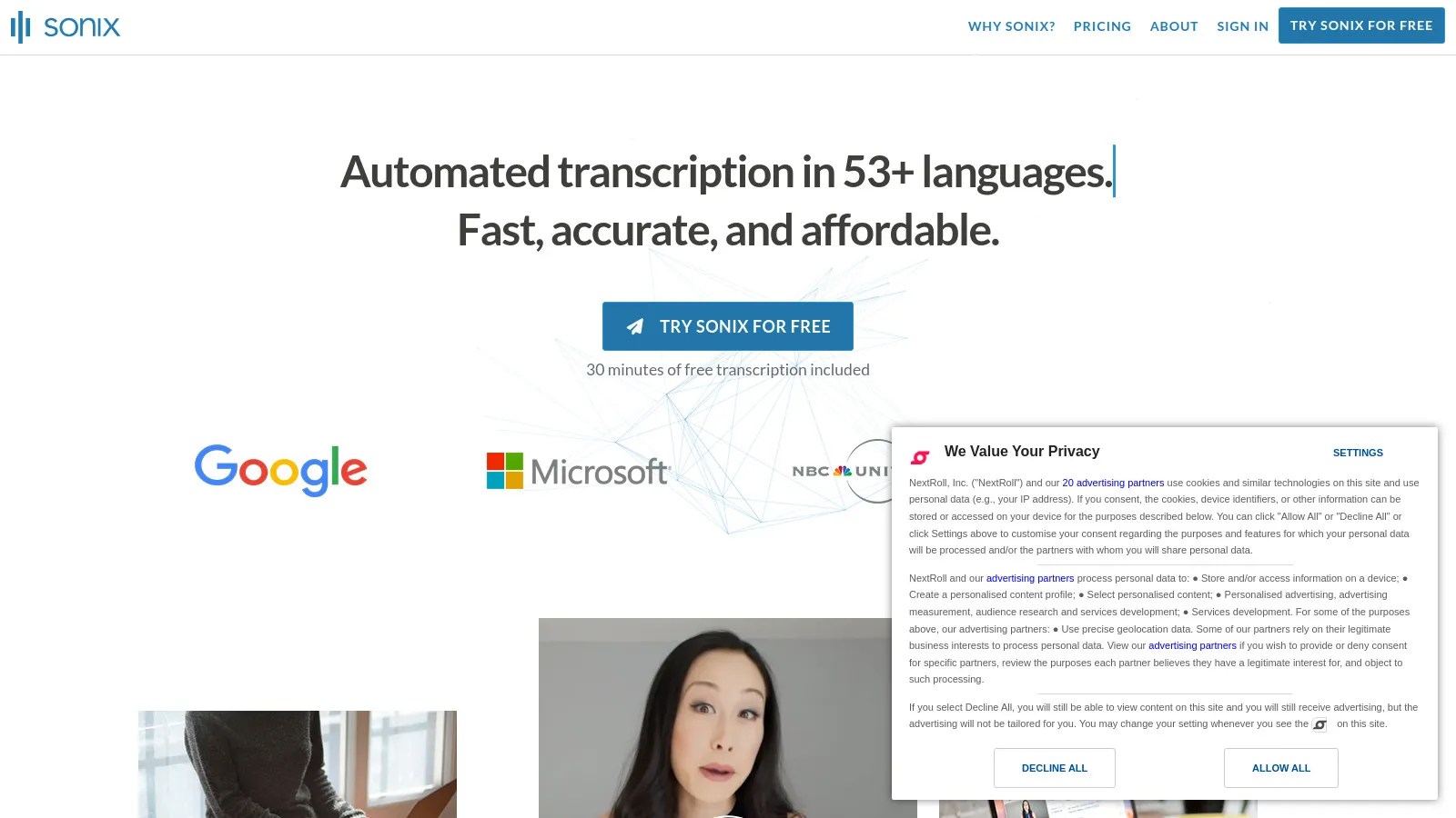 Sonix multi-language