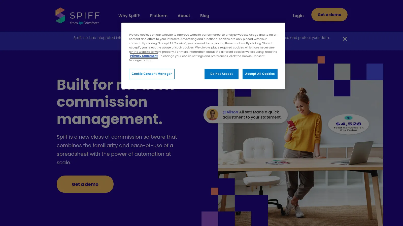 Spiff real-time commission tracking with leaderboards