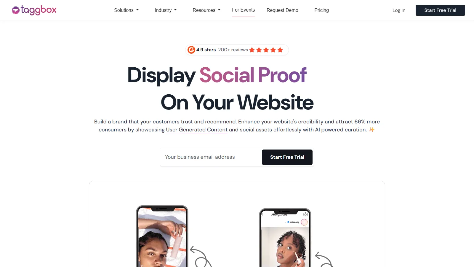 Taggbox social wall widget with multi-platform content aggregation