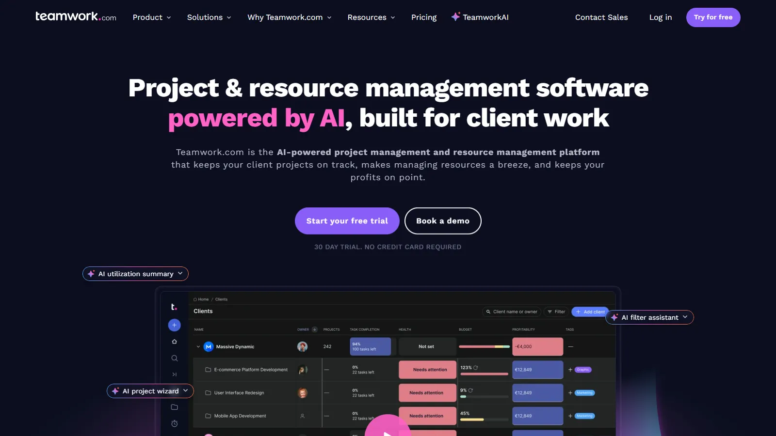 Teamwork agency project management
