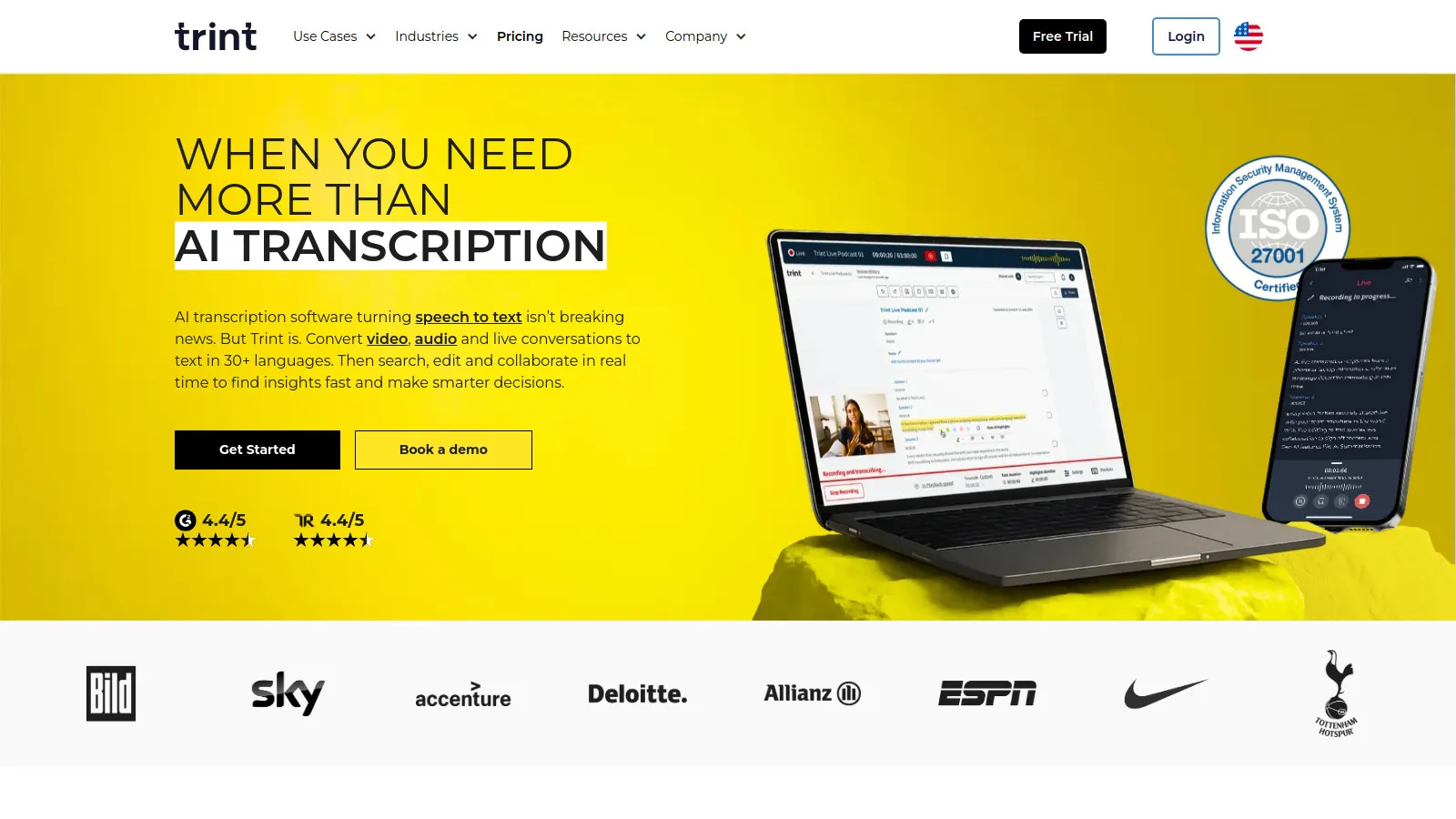 Trint media workflow