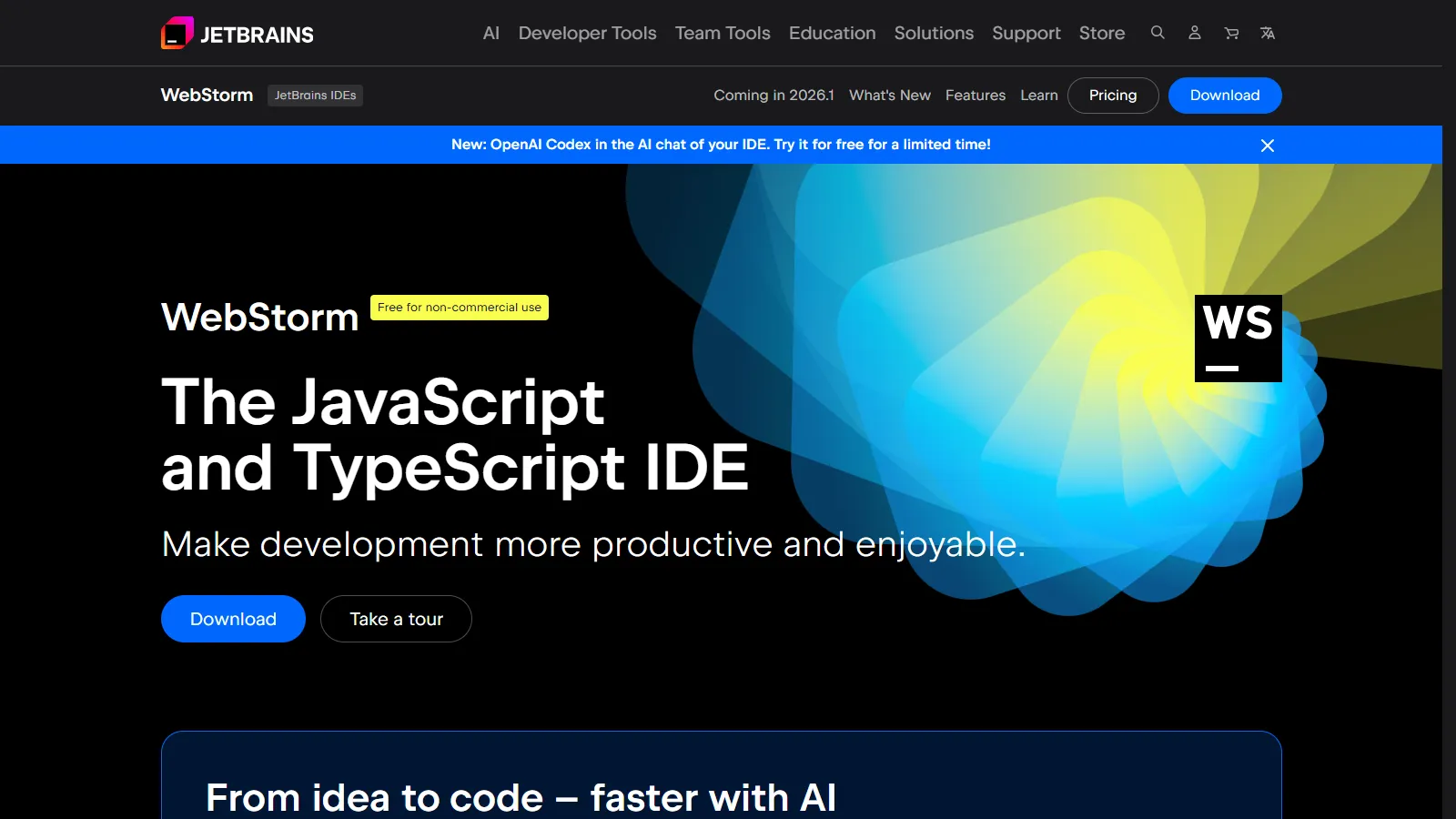 WebStorm showing intelligent code completion, refactoring menu, and React component navigation