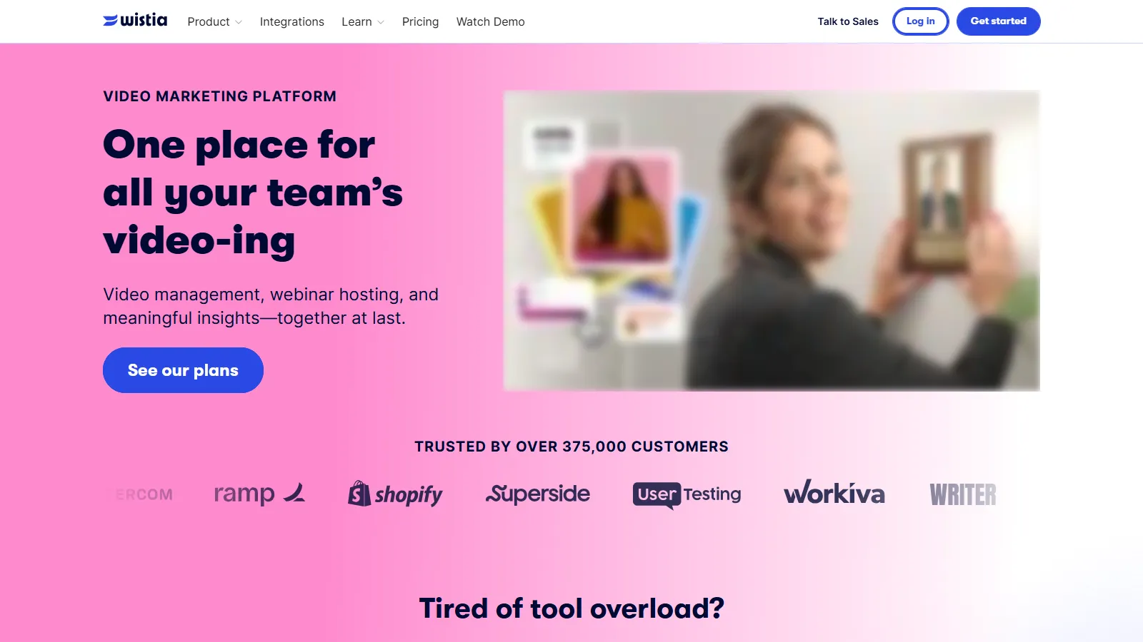 Wistia professional video hosting