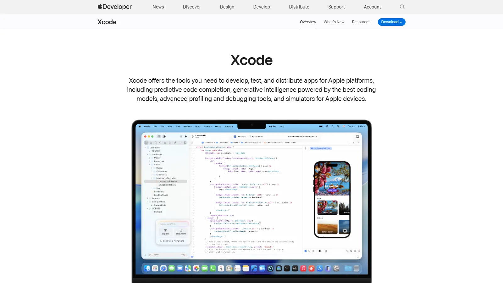 Xcode with SwiftUI preview and simulator