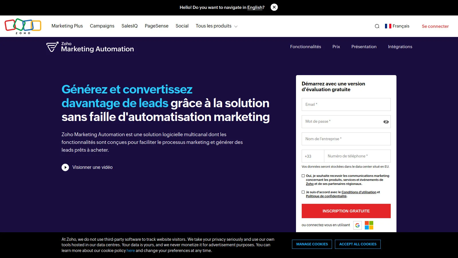 Zoho Marketing Automation journey builder with Zoho CRM integration